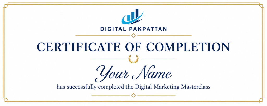 Sample certificate for Capcut Video Editing Course New